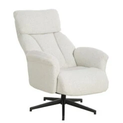 Relaxfauteuil Off-White Stof - 76x80x95cm - Draaibaar - Jonas -LeenBakker Winkel 331012f328f6497083dbce4bbfd622f6