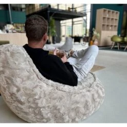 Parya Stoel Zitzak Bont - Zitzakfauteuil - Woonkamerzitzak - Grijs - Senior -LeenBakker Winkel 33f4b0d4a3c548d8b3b30b8b52a05c5e