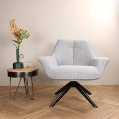 DS4U - Miron Draaifauteuil - Grijs -LeenBakker Winkel 3469f676795e4dbc9ff936c1e663ae9b
