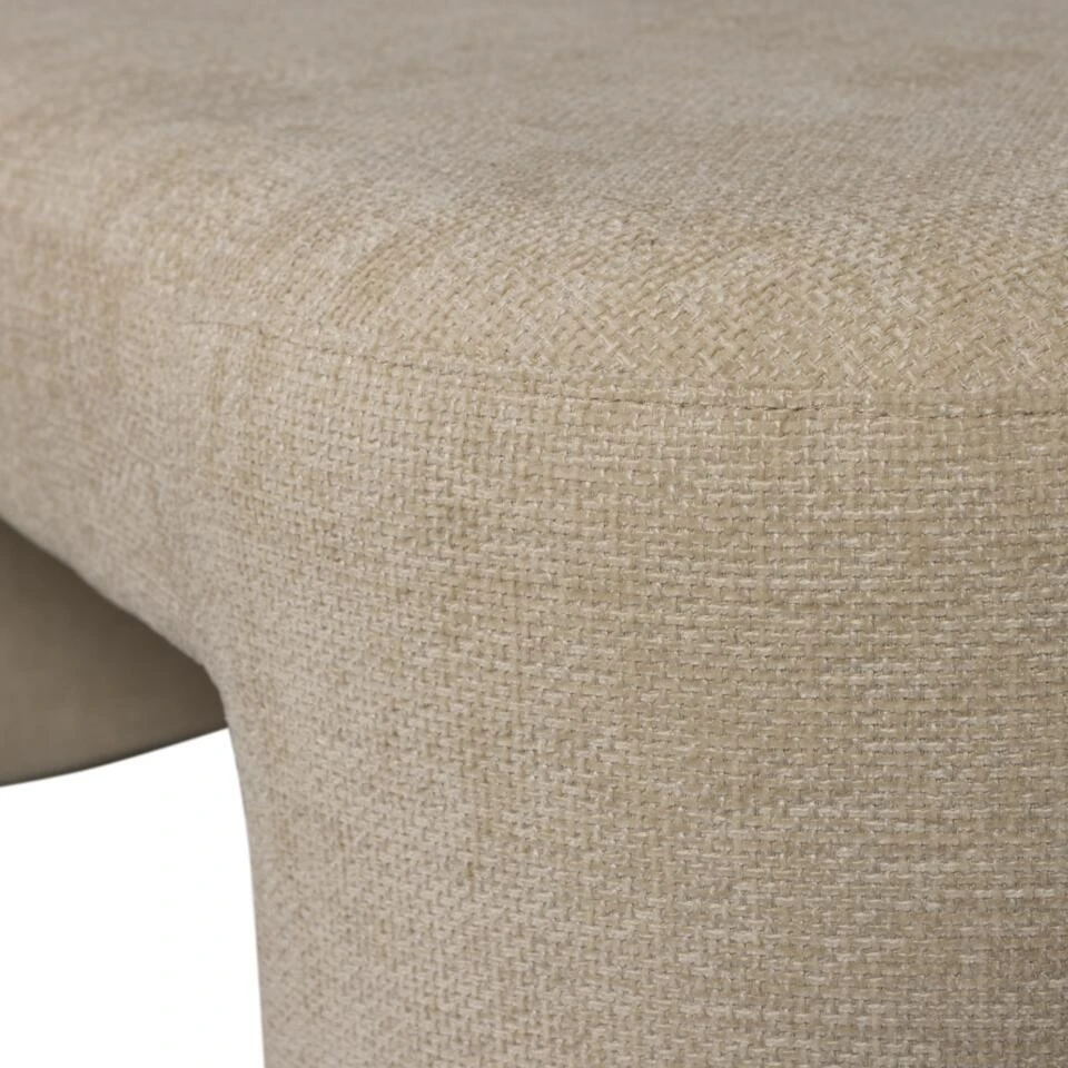 WOOOD Jacob Bankje - Chenille - Naturel - 46x130x46 5 WOOOD Jacob Bankje - Chenille - Naturel - 46x130x46 - Afbeelding 3