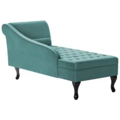 PESSAC - Chaise Longue - Groenblauw - Rechterzijde - Fluweel -LeenBakker Winkel 34c5b57a5f544aa7a3e2adcedcf0cfcb