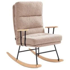 ESKELIN - Schommelstoel - Beige - Bouclé -LeenBakker Winkel 3558f8aef0374ea7a9aaac306ffe987e