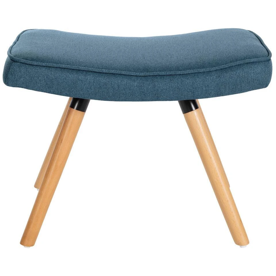 CLP Voetbank Garding Stof Blauw 4 CLP Voetbank Garding Stof Blauw - Afbeelding 2