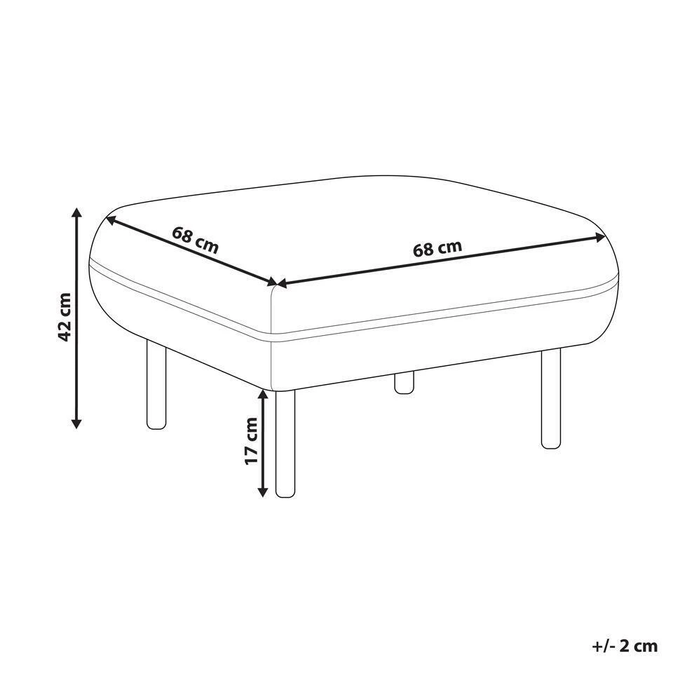 TONSBERG - Ottomaan - Lichtbeige - Polyester 6 TONSBERG - Ottomaan - Lichtbeige - Polyester - Afbeelding 4