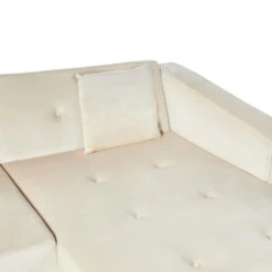 VADSO - Hoekslaapbank - Lichtbeige - Linkszijdig - Fluweel -LeenBakker Winkel 3662a4177c6a4705af38fb1c26ae9e87