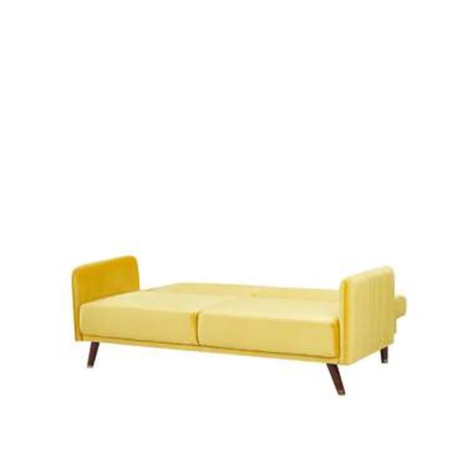 Beliani Driezitsbank - SENJA Geel Fluweel 6 Beliani Driezitsbank - SENJA Geel Fluweel - Afbeelding 4