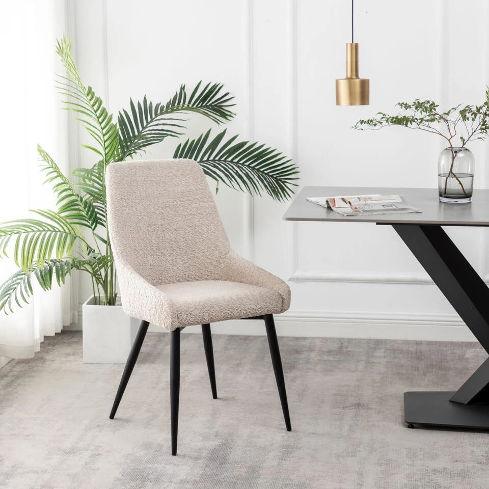 Furnihaus Eetkamerstoel Oscar Boucle Beige 9 Furnihaus Eetkamerstoel Oscar Boucle Beige - Afbeelding 7