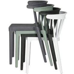 WOOOD Bliss Tuinstoelen - Kunststof - Jadegroen - Set Van 4 -LeenBakker Winkel 37ade62c6d36449d84c8fdcda3f3eaf0