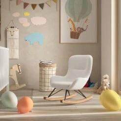 Kinderschommelstoel Rocky - 66x56x69 Cm - Bouclé/wit -LeenBakker Winkel 37fe04d2175944a6889681ec44e47cb0