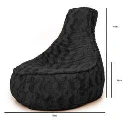 Parya Stoel Zitzak Bont - Zitzakfauteuil - Woonkamerzitzak - Zwart - Senior -LeenBakker Winkel 3868c6351e6b45bbb5ff9bedf4a3cffb