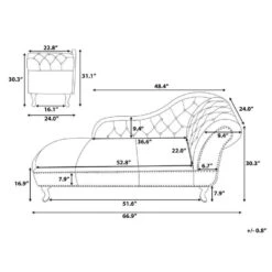 NIMES - Chaise Longue - Bruin - Rechterzijde - Fluweel -LeenBakker Winkel 38ebe644201f4b35b8c4456c9f81dbdd 1
