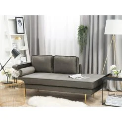 MIRAMAS - Chaise Longue - Grijs - Linkerzijde - Fluweel -LeenBakker Winkel 391a910ebdcd440aa4fb16cce85f1242
