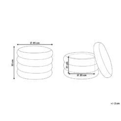 Beliani Poef BREWTON - Bruin Fluweel -LeenBakker Winkel 3932921590dd4d46821992acb4447e58