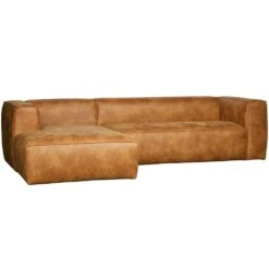 WOOOD Bean Hoekbank Links - Recycle Leer - Cognac - 73x305x96 -LeenBakker Winkel 3a8d475aad2148cb99e6f8d2c9052f1f