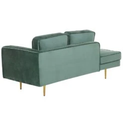 MIRAMAS - Chaise Longue - Groen - Rechterzijde - Fluweel -LeenBakker Winkel 3b24479dafed4ae5a3a888df957e01f5