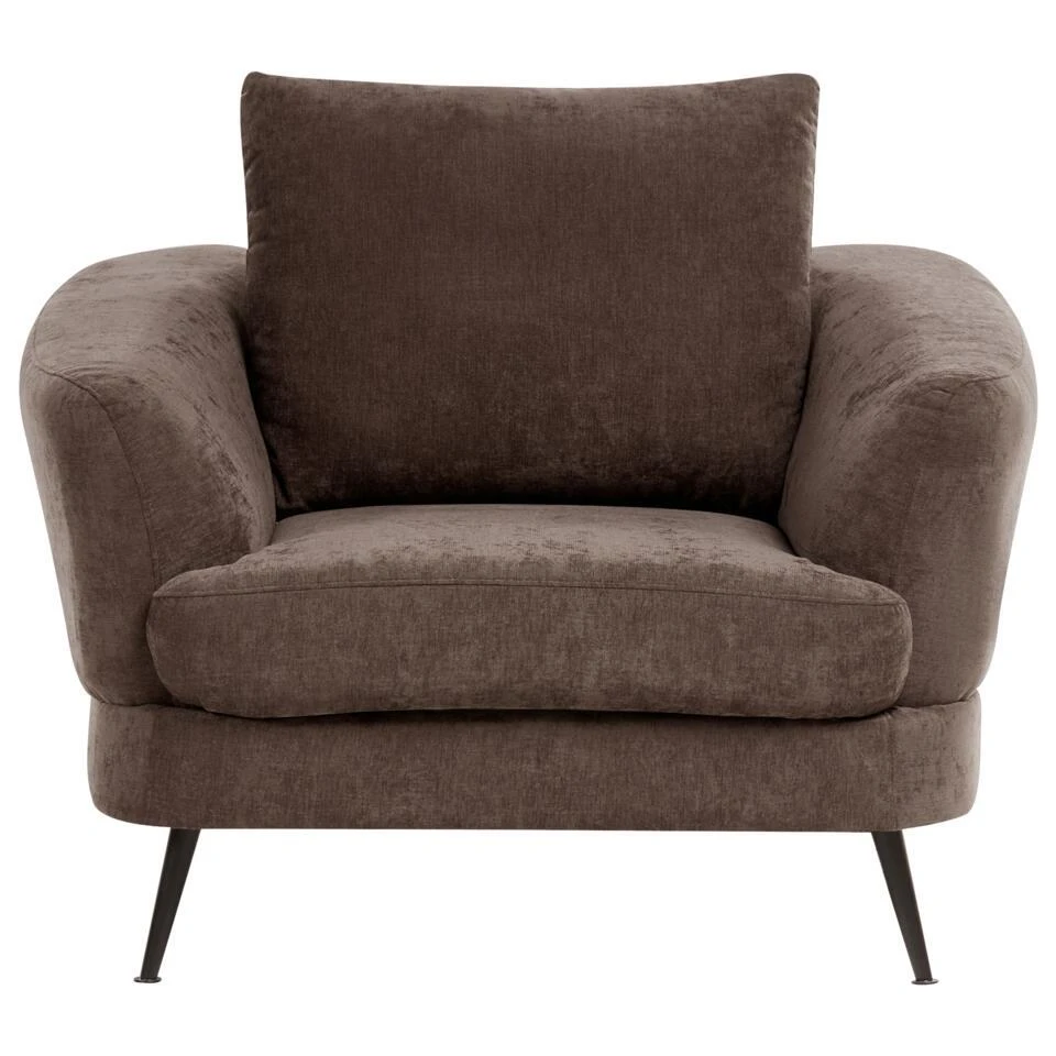 KJAER - Fauteuil - Donkerbruin - Chenille 7 KJAER - Fauteuil - Donkerbruin - Chenille - Afbeelding 5