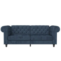 Felix - 3-zits Slaapbank In Blauw Fluweel -LeenBakker Winkel 3b9a3d20c8d54536925d3c13ebc66b65