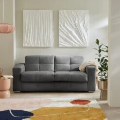 CALICOSY - Slaapbank CHESTER - Grijs - 84x207x102 Cm 12 CALICOSY - Slaapbank CHESTER - Grijs - 84x207x102 Cm -LeenBakker Winkel 3c74d1af738c436c90583b918623dda9