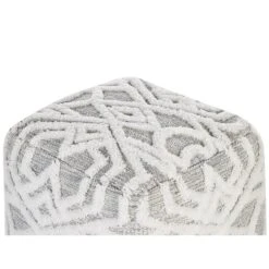 Beliani Poef BHILWARA - Wit Katoen -LeenBakker Winkel 3c9bcff546514eb3882390ebb36f367c