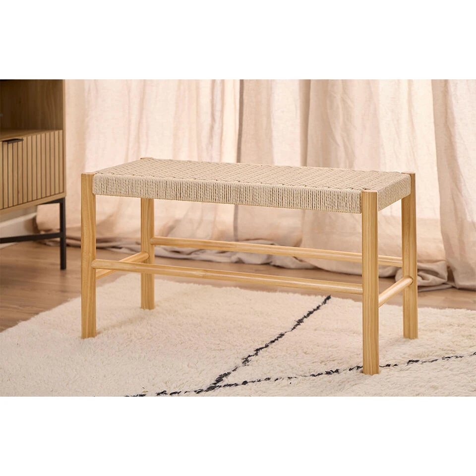 Hioshop Dublin Bank Hout Wit 9 Hioshop Dublin Bank Hout Wit - Afbeelding 7