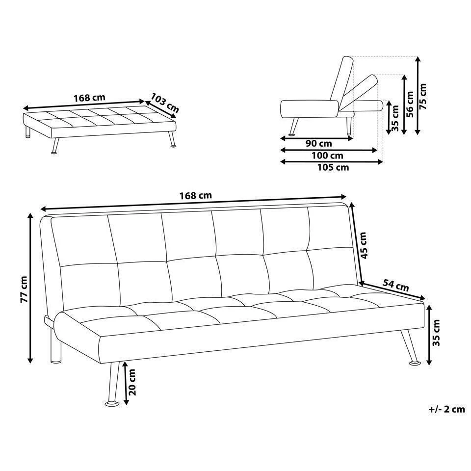 HASLE - Slaapbank 3-zits - Lichtgrijs - Polyester 6 HASLE - Slaapbank 3-zits - Lichtgrijs - Polyester - Afbeelding 4