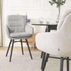 Nolon Nena-Mia Eetkamerstoel Grijs - Armleuning - Zwarte Houten Poten 18 Nolon Nena-Mia Eetkamerstoel Grijs - Armleuning - Zwarte Houten Poten -LeenBakker Winkel 3d17798af0bf478398c57ba455dfc15a