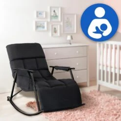 CLP Schommelstoel Cathy Stof - Zwart -LeenBakker Winkel 3d8dcbf4ca7049fe8082181c59a2186b