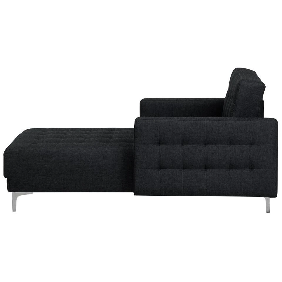 ABERDEEN - Chaise Longue - Grijs - Symmetrisch - Polyester 7 ABERDEEN - Chaise Longue - Grijs - Symmetrisch - Polyester - Afbeelding 5
