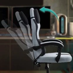 CLP Bureaustoel Miltona Zwart Frame - Stof - Grijs/zwart -LeenBakker Winkel 3e6c3936fd014c439b2fcebf9cd62f49