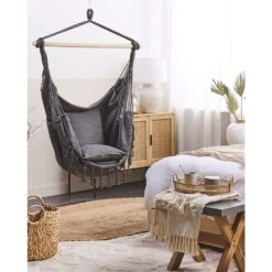 BONEA - Hangstoel - Grijs - Katoen -LeenBakker Winkel 3f59ab61563143878d275e3e9c912a86