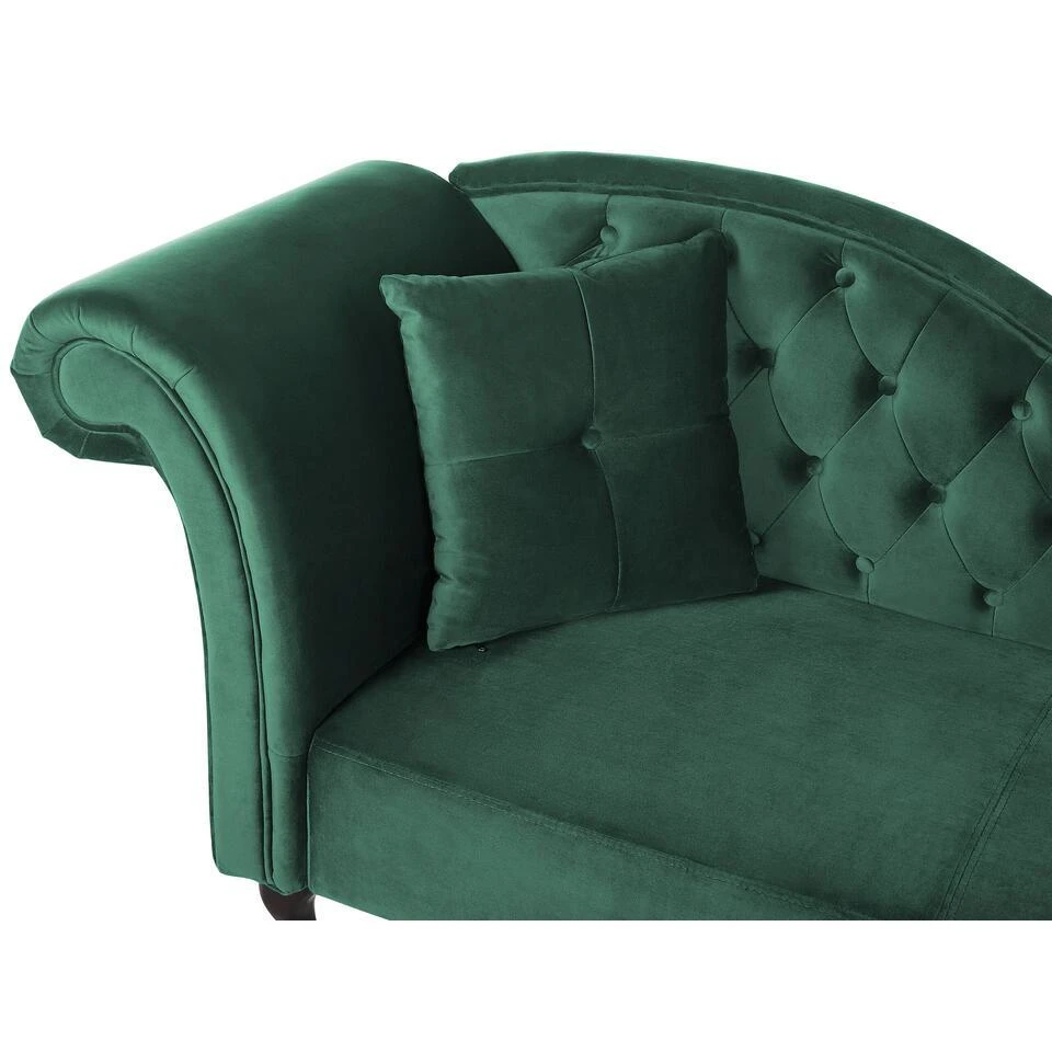 LATTES - Chaise Longue - Groen - Linkerzijde - Fluweel 8 LATTES - Chaise Longue - Groen - Linkerzijde - Fluweel - Afbeelding 6