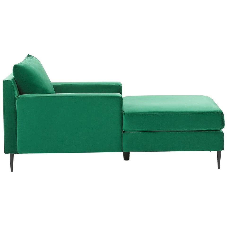 GUERET - Chaise Longue - Groen - Symmetrisch - Fluweel 7 GUERET - Chaise Longue - Groen - Symmetrisch - Fluweel - Afbeelding 5