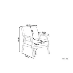 Beliani Fauteuil ASNES - Grijs Polyester -LeenBakker Winkel 422d7ddb2560434693f03c94d33eb94b