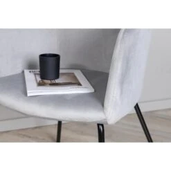 Svea - Tiro Eetkamerstoel - Velvet - Grijs -LeenBakker Winkel 42a39f9ecd9a46db9b68ee999147ab4c