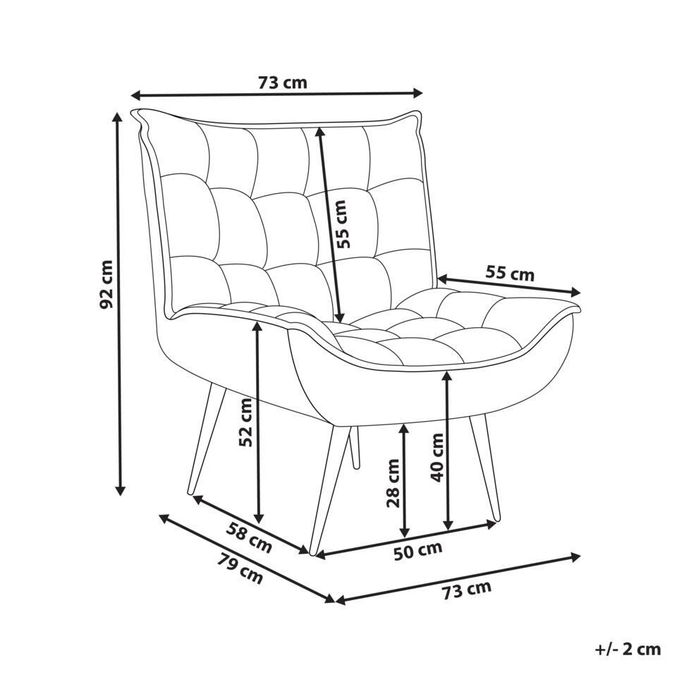 ALVESTA - Fauteuil - Wit - Bouclé 6 ALVESTA - Fauteuil - Wit - Bouclé - Afbeelding 4