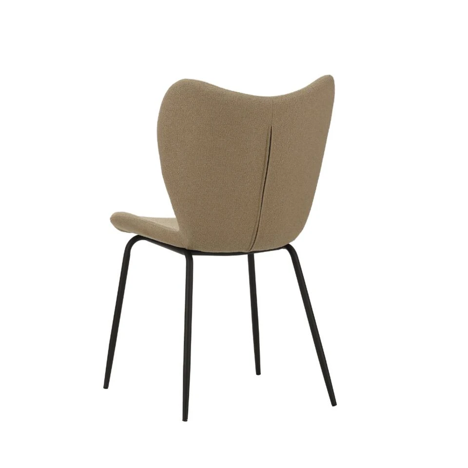 Eetkamerstoel Sia Bouclé Taupe - Stof - Taupe 6 Eetkamerstoel Sia Bouclé Taupe - Stof - Taupe - Afbeelding 4