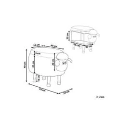 SHEEP - Hocker - Roze - Polyester 21 SHEEP - Hocker - Roze - Polyester -LeenBakker Winkel 4341807be269426d831d7bc95a9a2def