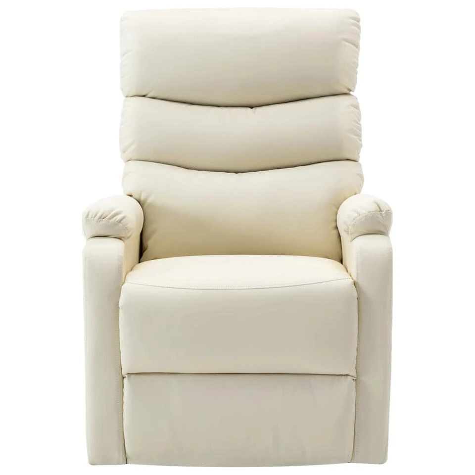 VidaXL Sta-op-stoel Kunstleer Crèmewit 6 VidaXL Sta-op-stoel Kunstleer Crèmewit - Afbeelding 4