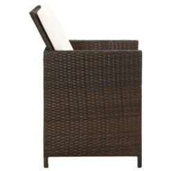 VidaXL - Diningstoelen - Kussens - Bruin - Poly Rattan - 4 Stuks - 52x56x85 Cm -LeenBakker Winkel 442165059ae2489eaa8c10df75215c61
