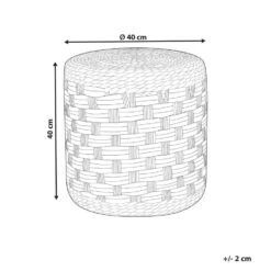 BASSLET - Poef - Natuurlijk - 40 Cm - Zeewier -LeenBakker Winkel 44d04079cef8427497165558c6408672