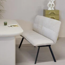 Eetkamerbank Rechthoek - Beige Stof - 160x60x88cm - Harper -LeenBakker Winkel 453b7f93b0804b2f8301c79c5c02526d