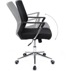 Bureaustoel Met Armleuningen - Computerstoel Op Wieltjes - Verstelbaar - Zwart -LeenBakker Winkel 4565b5d5dde649408374e73d7b26d43b