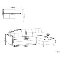 SIMRIS - Hoekslaapbank - Blauw - Linkszijdig - Polyester -LeenBakker Winkel 45a494fd436d4b4a850003989f399bbc