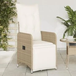 VidaXL - Verstelbare Tuinstoel Met Kussens - Beige - Poly Rattan -LeenBakker Winkel 45fb4445a4264308a274b314555c2e81