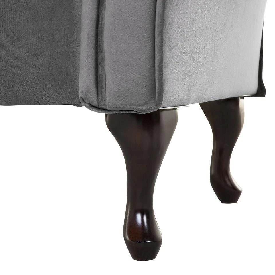 LATTES - Chaise Longue - Grijs - Linkerzijde - Fluweel 11 LATTES - Chaise Longue - Grijs - Linkerzijde - Fluweel - Afbeelding 9