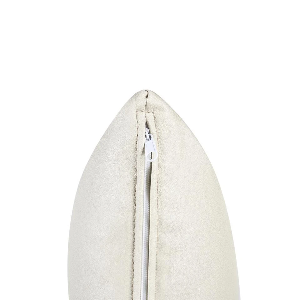 LANNILS - Chaise Longue - Beige - Rechtszijdig - Fluweel 11 LANNILS - Chaise Longue - Beige - Rechtszijdig - Fluweel - Afbeelding 9