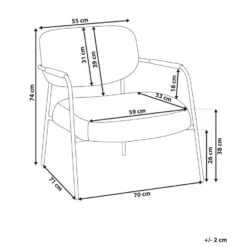 AUSVIKA - Fauteuil - Zwart/Wit - Polyester -LeenBakker Winkel 47db30d1b189444594f8cb9c8c714471