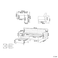 ABERDEEN - Slaapbank Met Ottomaan - Blauw - Linkszijdig - Fluweel -LeenBakker Winkel 4855aeebdeb3498f8e3569805286e816