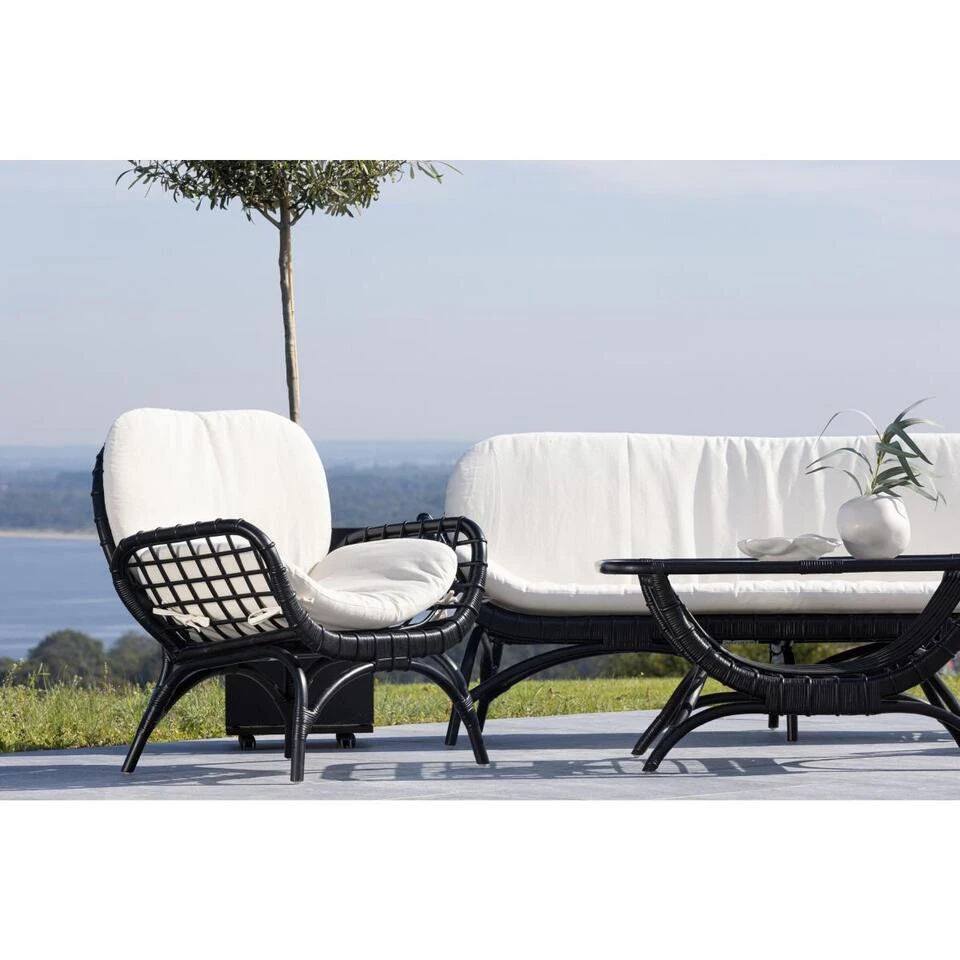 Svea - Hugo Outdoor Loungestoel - Wicker - Zwart 4 Svea - Hugo Outdoor Loungestoel - Wicker - Zwart - Afbeelding 2