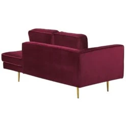 MIRAMAS - Chaise Longue - Rood - Linkerzijde - Fluweel -LeenBakker Winkel 48c3e6ee84774a43997f8c15c13dd849